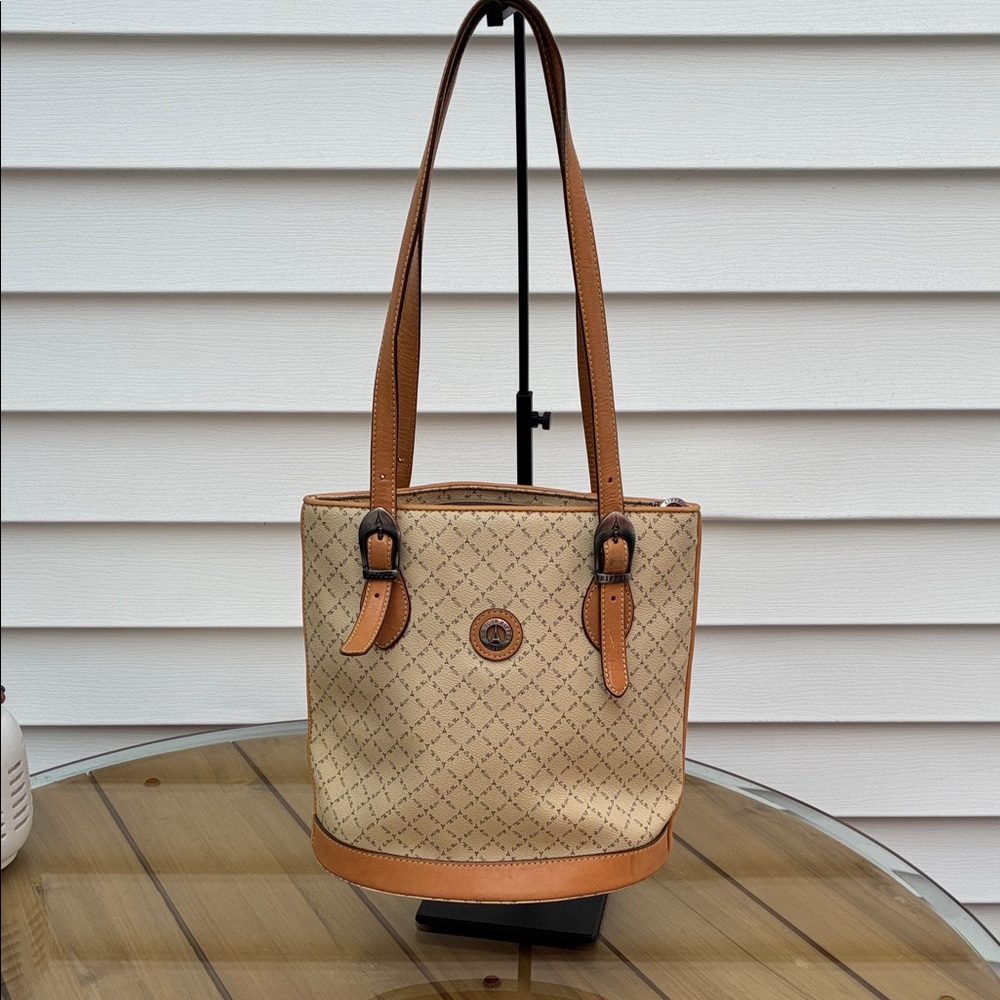 Latour Eiffel 1837 vintage Tan and Brown Patterned Tote Bag